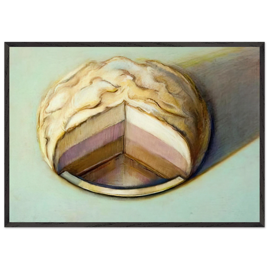 Neapolitan Meringue - 1999 - Wayne Thiebaud 70x100 cm / 28x40 inches Framed Art Print – Black Wooden Frame