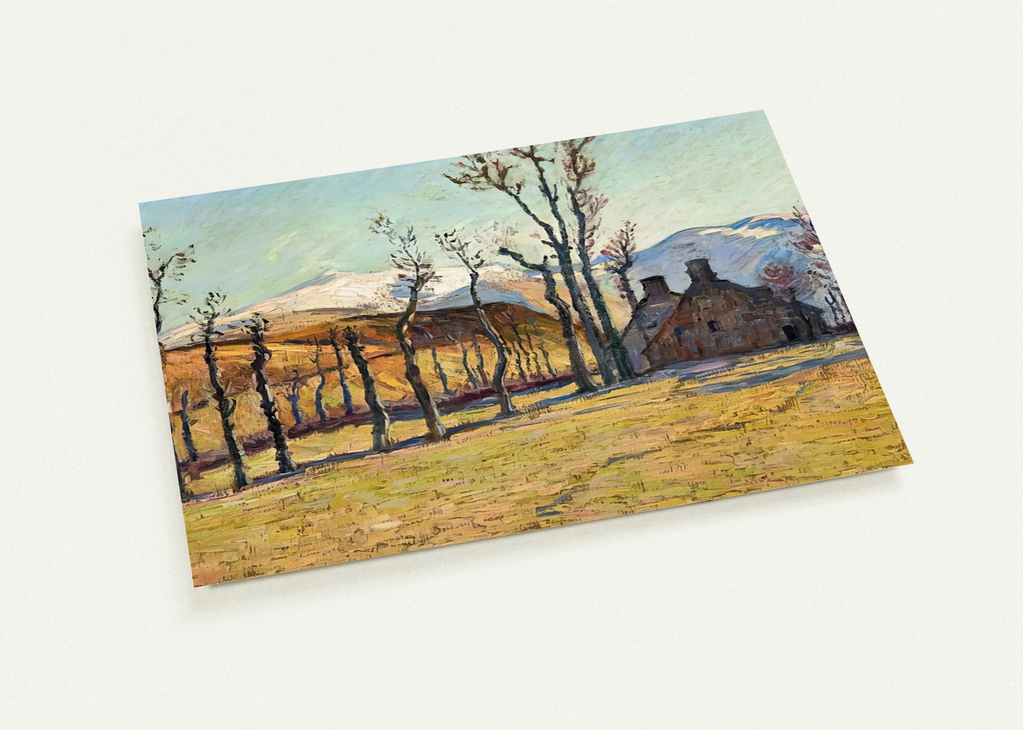 Cottages in a landscape By Armand Guillaumin Pack of 10 Post Cards | Armand Guillaumin Post Cards | A6 (10.5 x 14.8 cm) - 4.1 x 5.8 inches