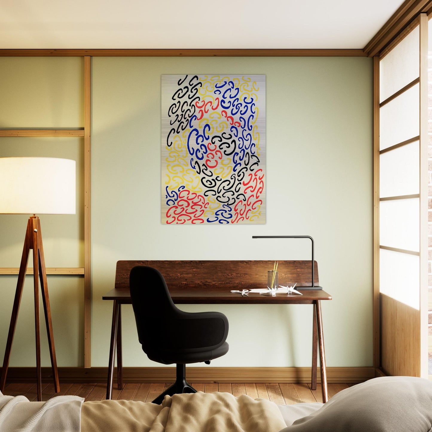 COMPOSITION 10 - Sonia Delaunay Brushed Aluminum Print - 70x100 cm / 28x40 inches | Sonia Delaunay Aluminum Print | Sonia Delaunay Prints