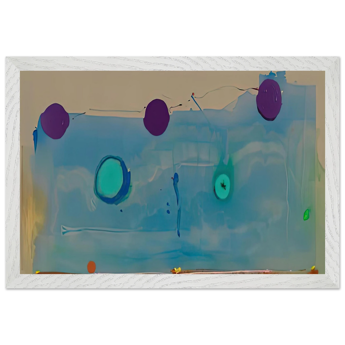 Helen Frankenthaler - Water Shadows, 1988- Wall Art - 30x40 cm / 12x16 inches - Premium Wooden Framed Poster With Fine Art Paper-canvas - Wood frame