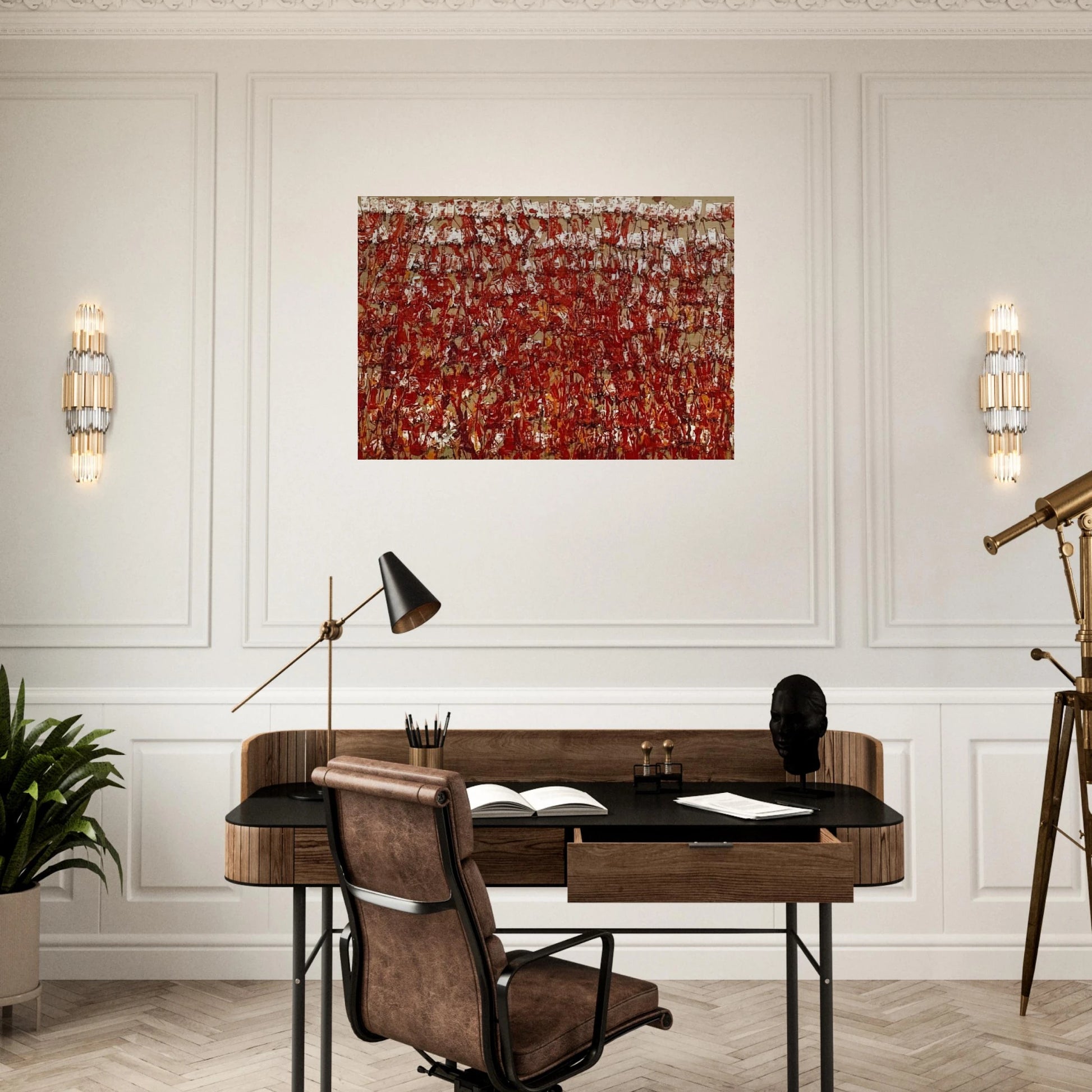 Red Tubes of Paint - 1980 - Arman Brushed Aluminum Print - 70x100 cm / 28x40 inches | Arman Aluminum Print | Arman Prints