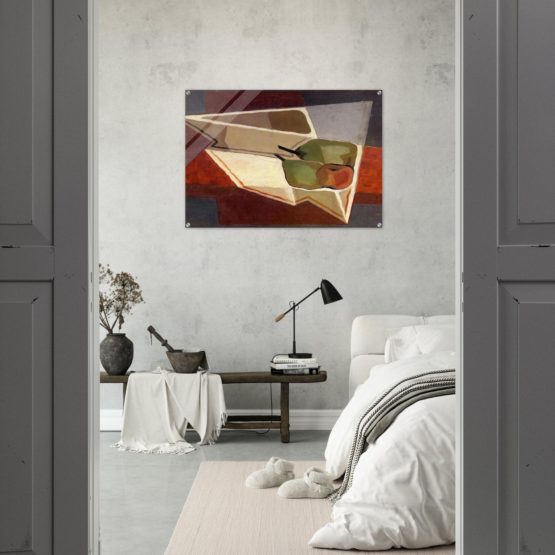 FRUIT WITH BOWL 1926 - Juan Gris Acrylic Print - 70x100 cm / 28x40″ inches | Juan Gris Wall Art | Juan Gris Prints