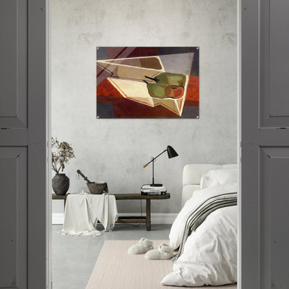 FRUIT WITH BOWL 1926 - Juan Gris Acrylic Print - 70x100 cm / 28x40″ inches | Juan Gris Wall Art | Juan Gris Prints