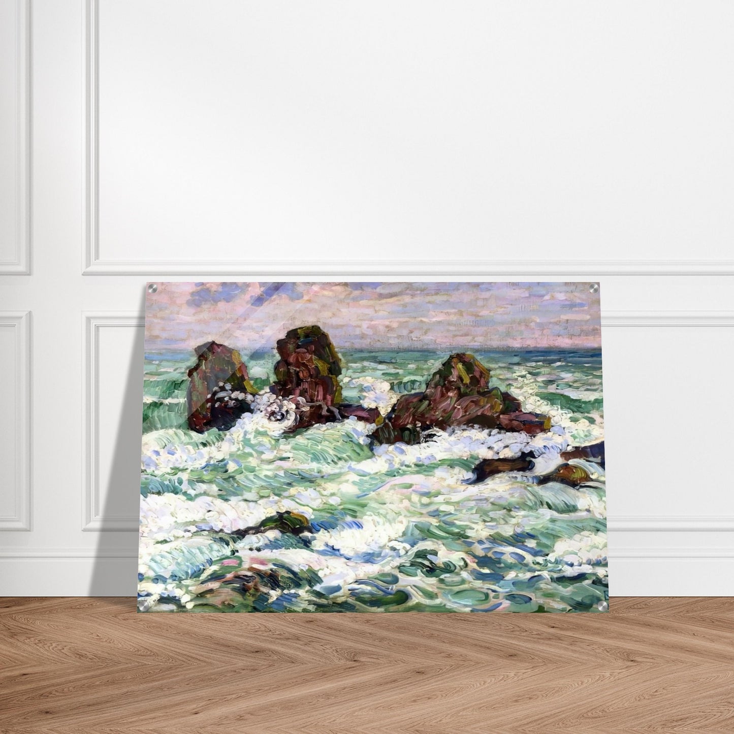 THE ROCKS 1908 - Theo van Rysselberghe Acrylic Print - 70x100 cm / 28x40″ inches