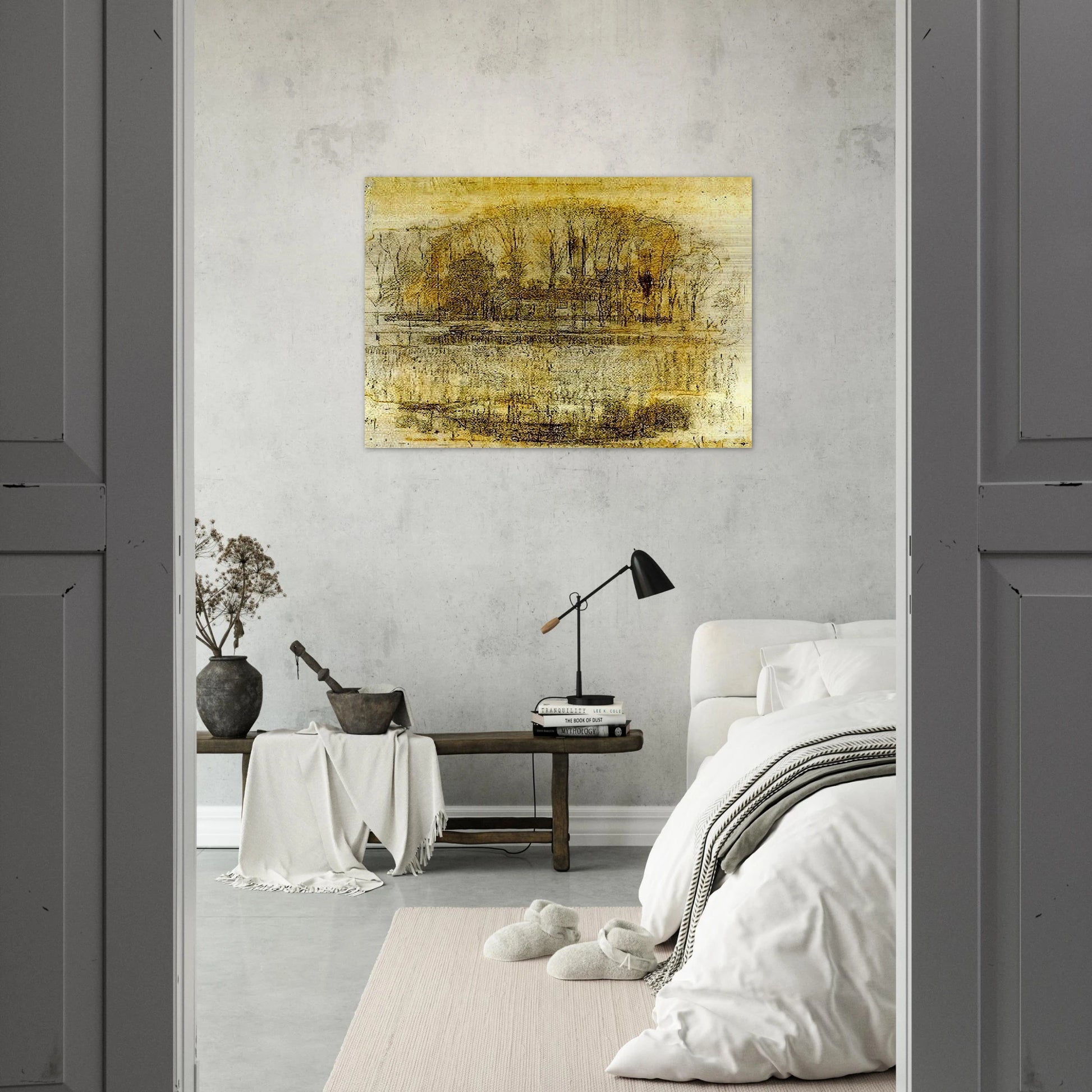 Geinrust Farm, Compositional Study - Piet Mondrian Brushed Aluminum Print - 70x100 cm / 28x40 inches | Piet Mondrian Aluminum Print | Piet Mondrian Prints