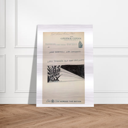 TRADEMARCK SKETCH 1961 - Edward Ruscha Brushed Aluminum Print - 70x100 cm / 28x40 inches | Edward Ruscha Aluminum Print | Edward Ruscha Prints