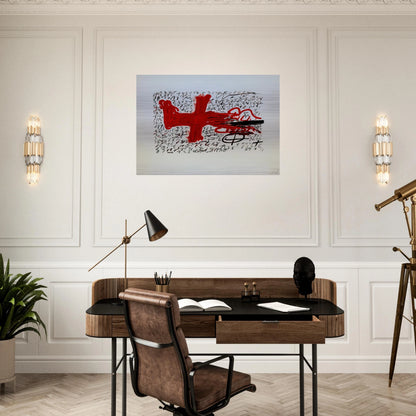 JAMBE ET CHIFFRES 1984 - Antoni Tapies Brushed Aluminum Print - 70x100 cm / 28x40 inches | Antoni Tapies Aluminum Print | Antoni Tapies Prints