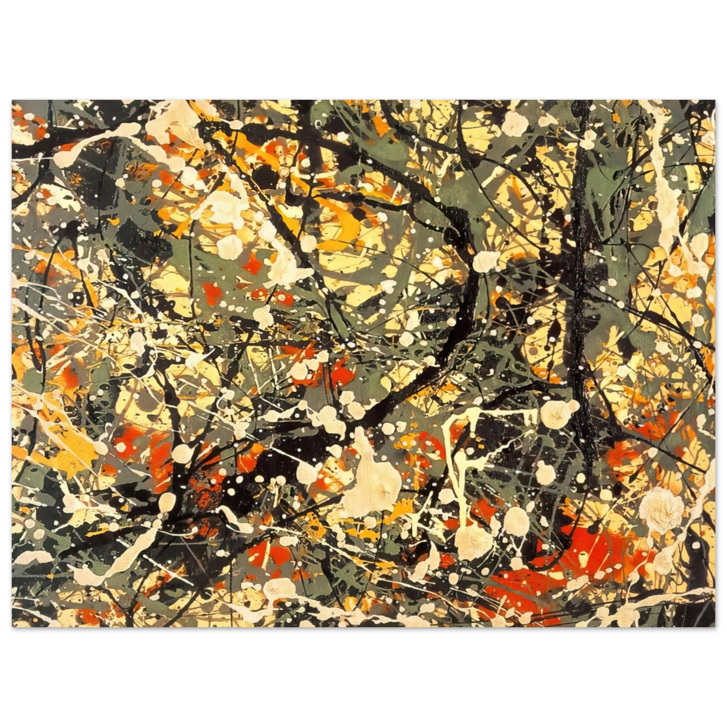 Jackson Pollock - NUMBER 8 DETAIL  75x100 cm / 30x40inches Fine Art Poster