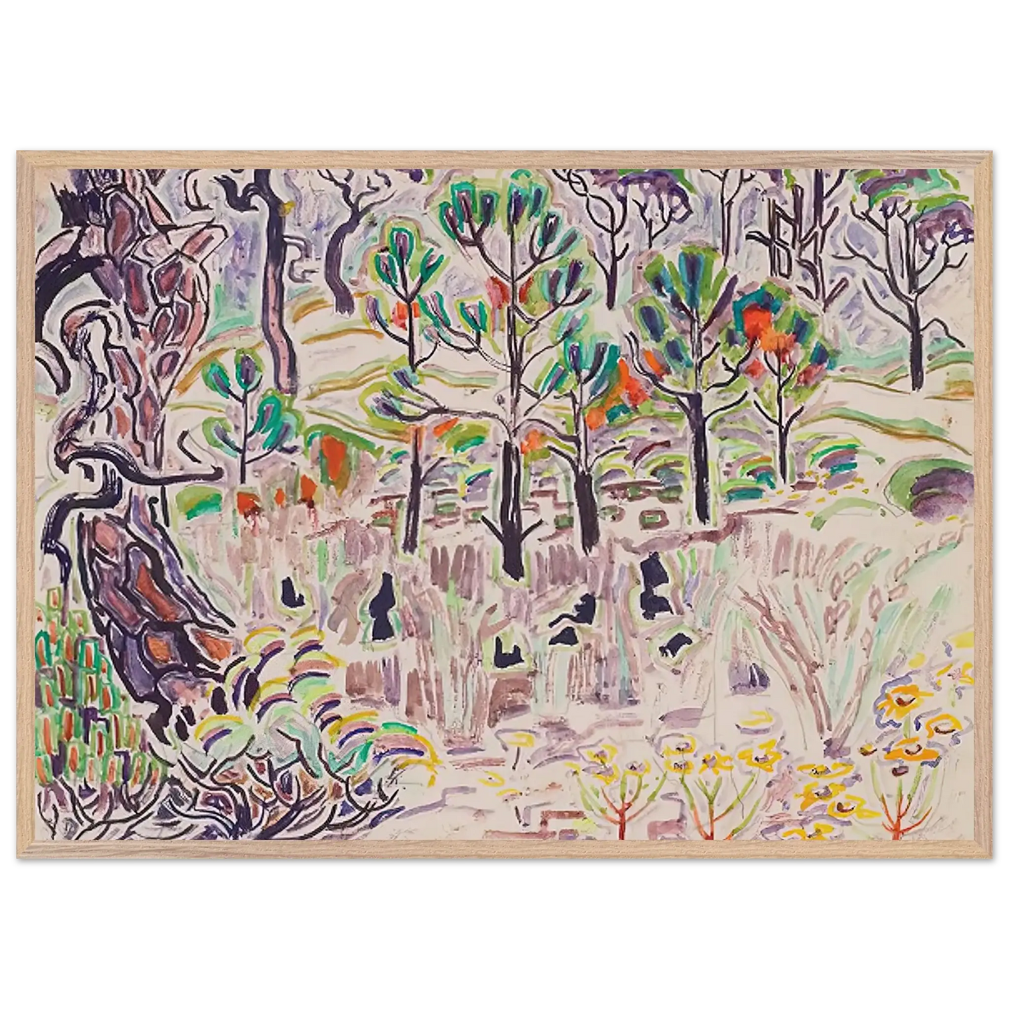 Walter Inglis Anderson - Walter Anderson Wall art - 27x35 cm / 11x14 Inches - Premium Wooden Framed Poster With Fine Art Paper - White frame