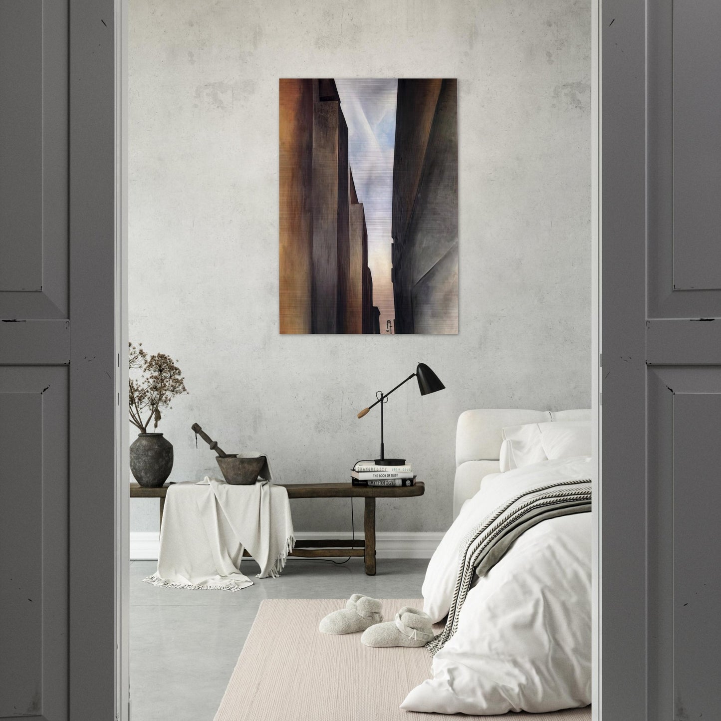 Street of New York II - Georgia O'Keeffe Brushed Aluminum Print - 70x100 cm / 28x40 inches | Georgia O'Keeffe Aluminum Print | Georgia O'Keeffe Prints