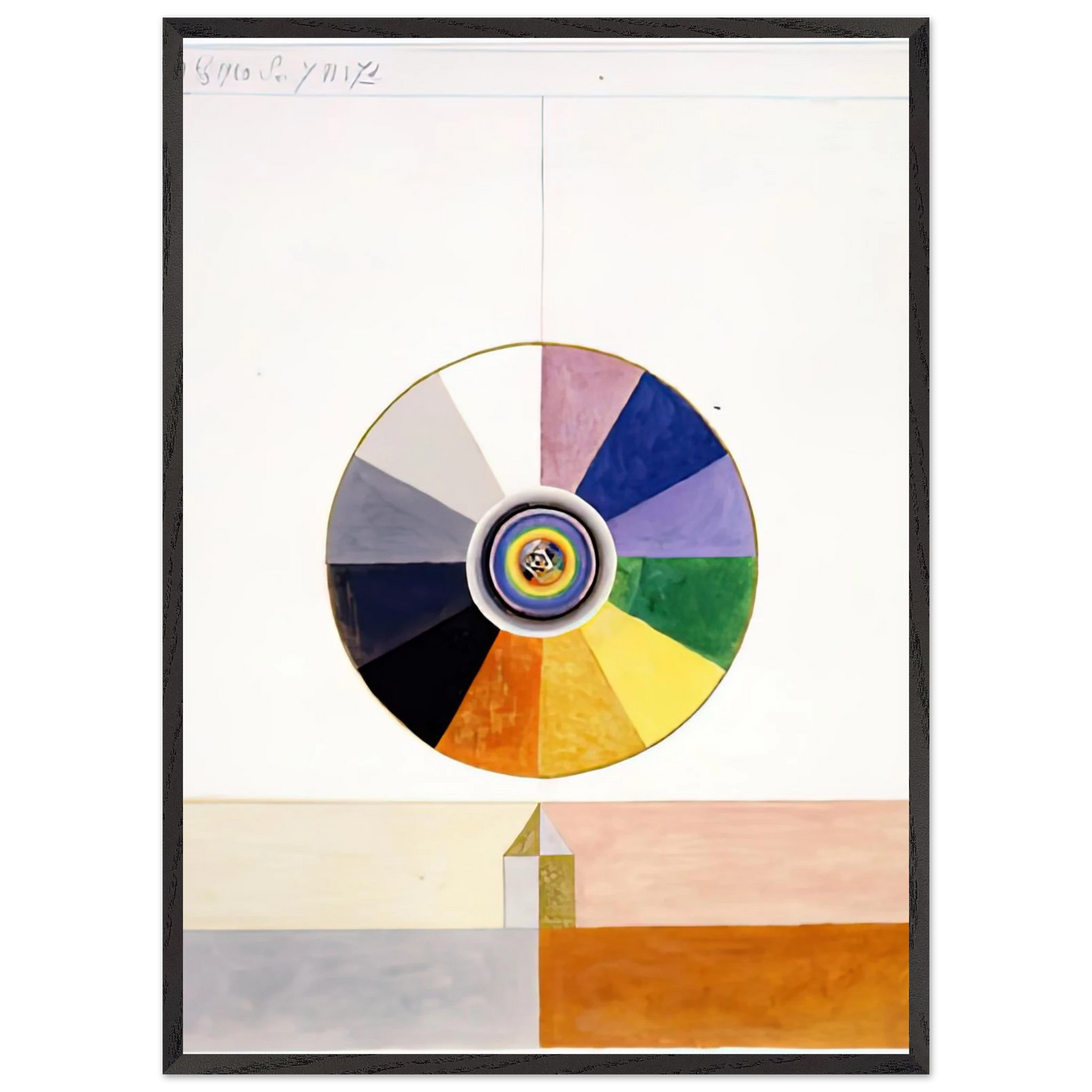 Hilma af Klint - SERIES VII NO 7D 1920 Wall art - 20x25 cm / 8x10 inches - Premium Wooden Framed Poster With Fine Art Paper-canvas - Wood frame