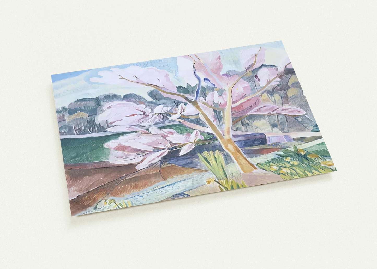 Landscape with flowering peach - 1932 By Grace Cossington Smith Pack of 10 Post Cards | Grace Cossington Smith Post Cards | A6 (10.5 x 14.8 cm) - 4.1 x 5.8 inches