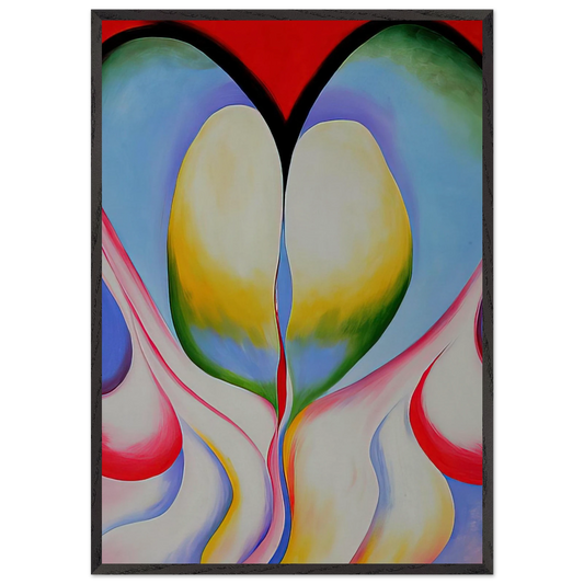 Series 1 No 8 - Georgia OKeeffe 70x100 cm / 28x40 inches Framed Art Print – Black Wooden Frame