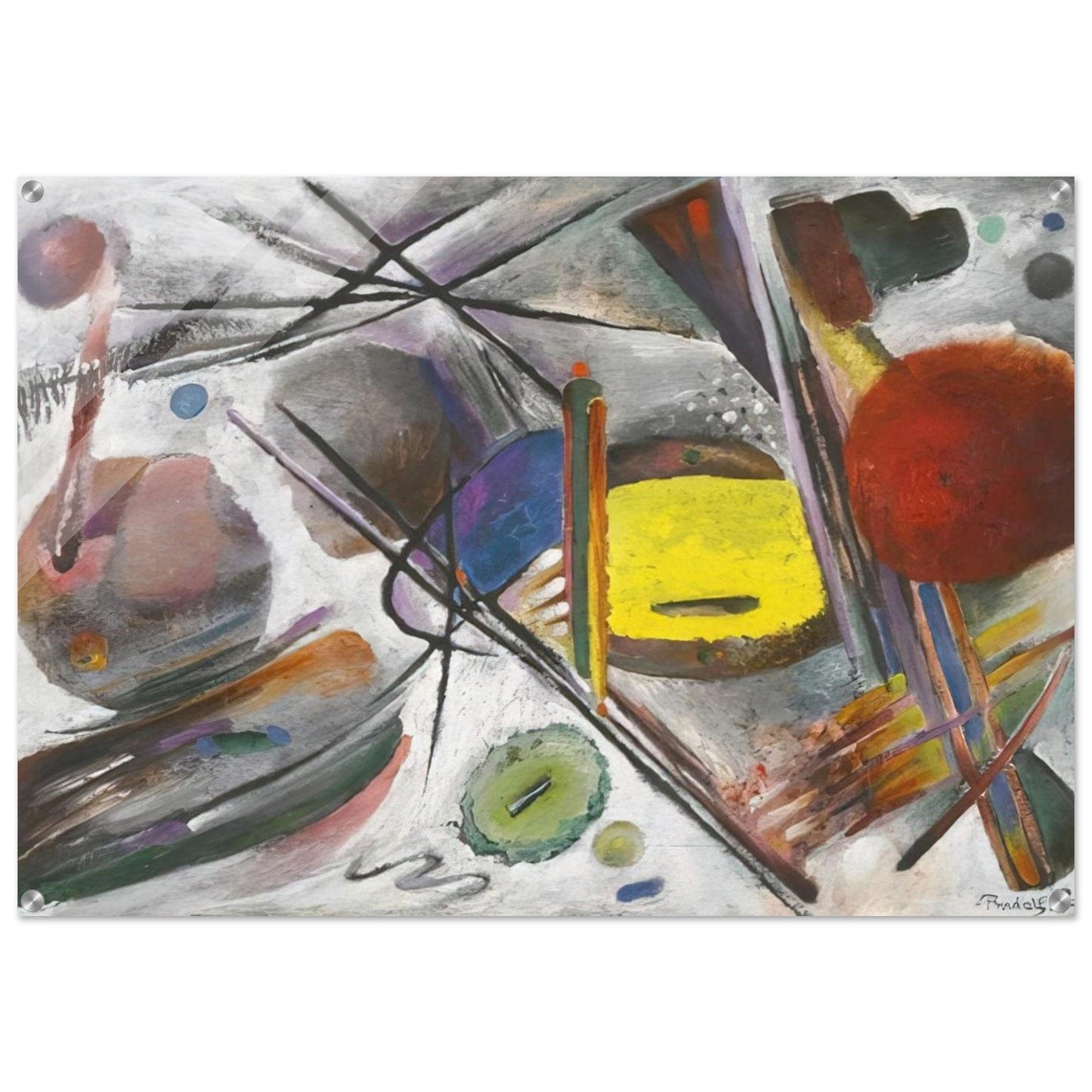 UNTITLED 1919 - Rudolf Bauer Acrylic Print - 70x100 cm / 28x40″ inches