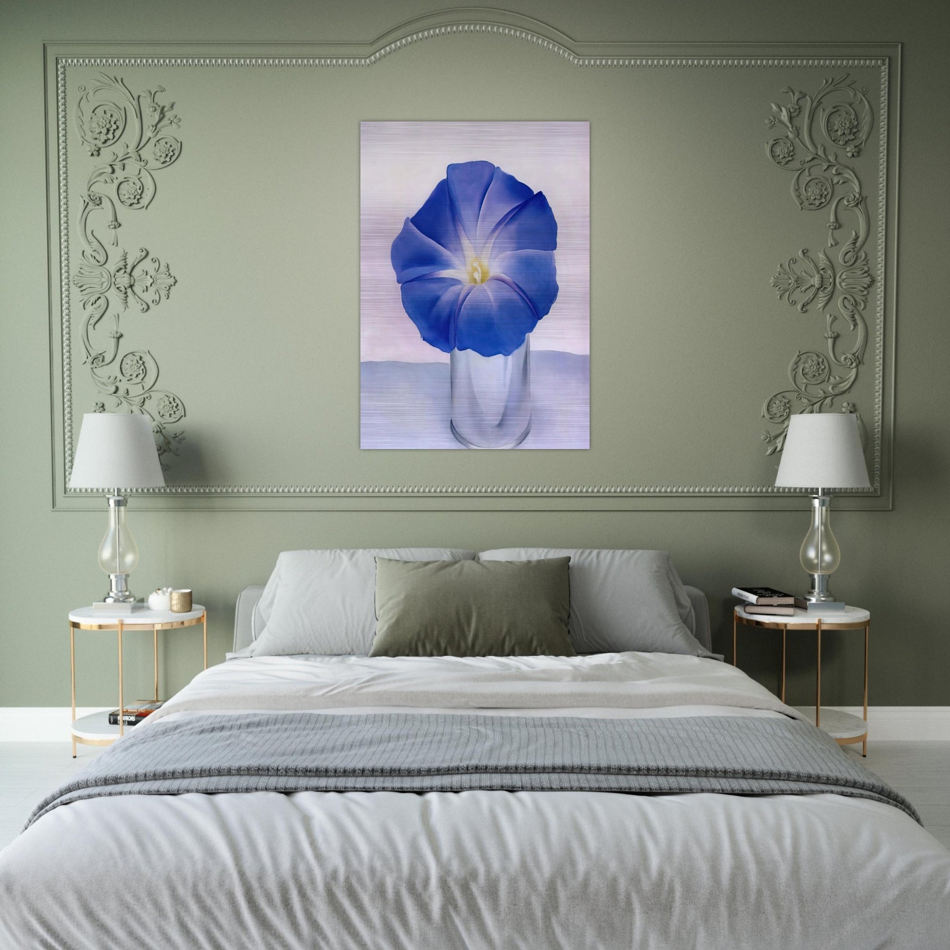 Blue Morning Glory - Georgia O'Keeffe Brushed Aluminum Print - 70x100 cm / 28x40 inches | Georgia O'Keeffe Aluminum Print | Georgia O'Keeffe Prints