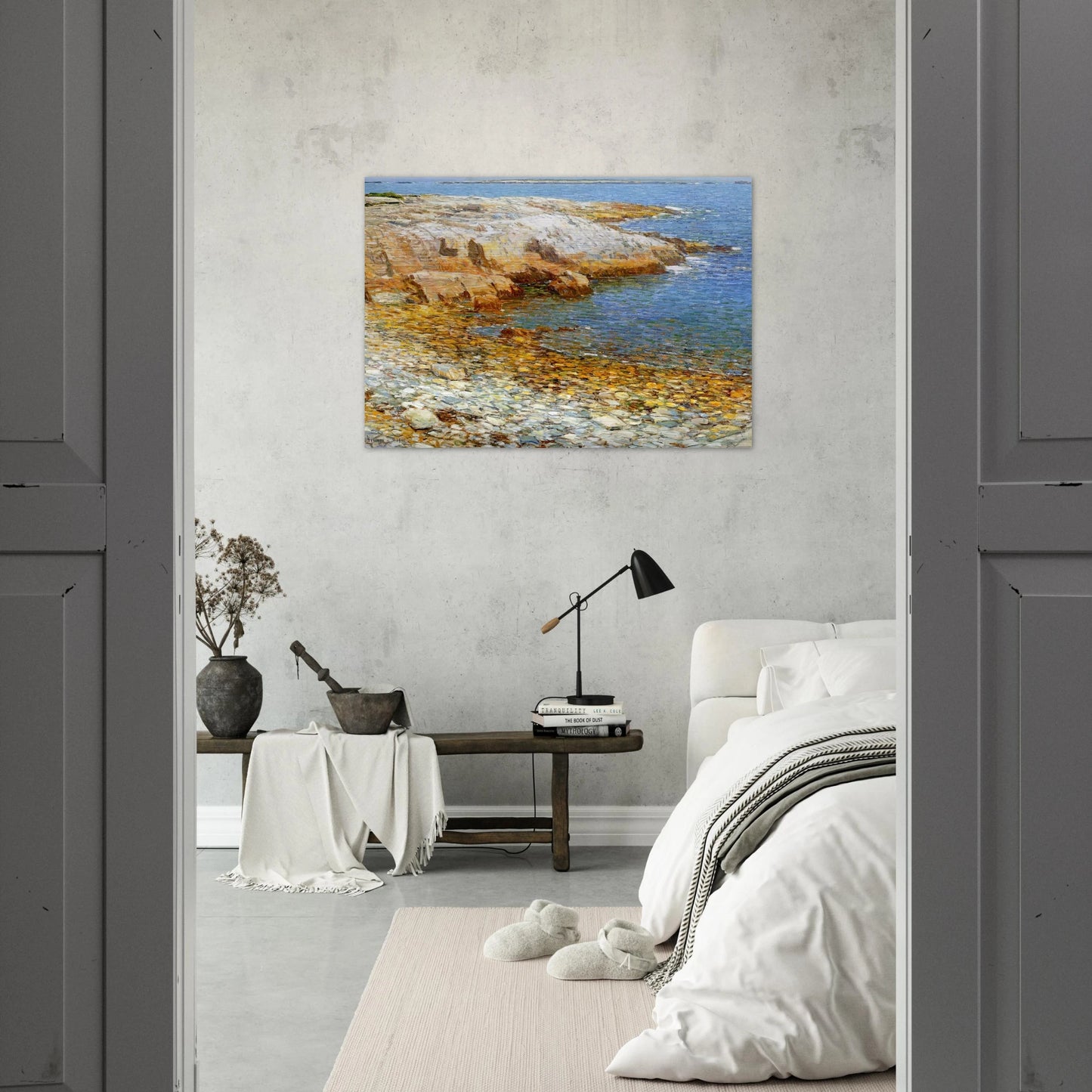 Isles of Shoals, Broad Cove - Childe Hassam Brushed Aluminum Print - 70x100 cm / 28x40 inches | Childe Hassam Aluminum Print | Childe Hassam Prints