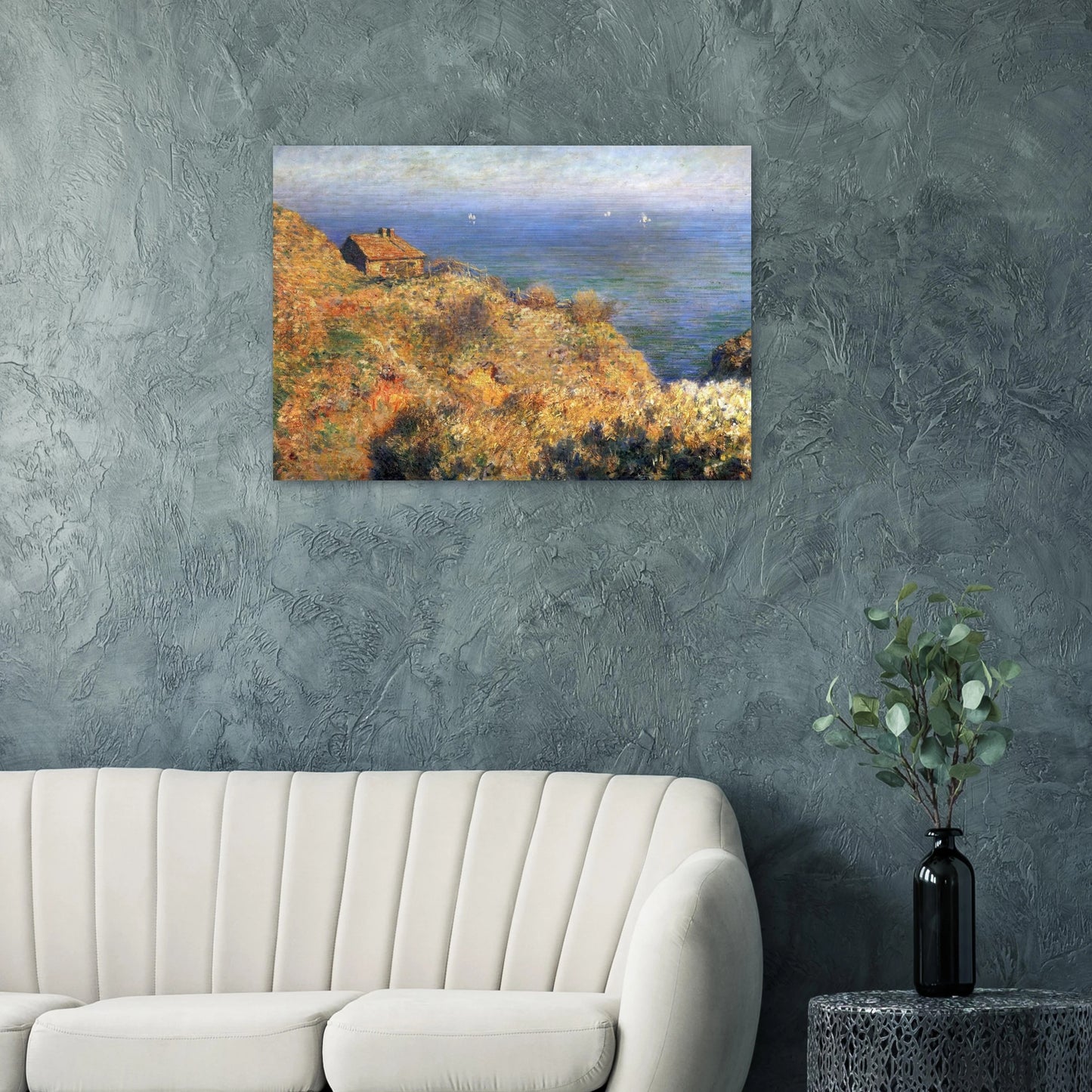 Fisherman's House at Varengeville - claude monet Brushed Aluminum Print - 70x100 cm / 28x40 inches | claude monet Aluminum Print | claude monet Prints
