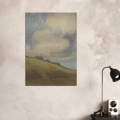 Clouds over a California hillside - Tonalism - Xavier Martinez Brushed Aluminum Print - 70x100 cm / 28x40 inches | Xavier Martinez Aluminum Print | Xavier Martinez Prints