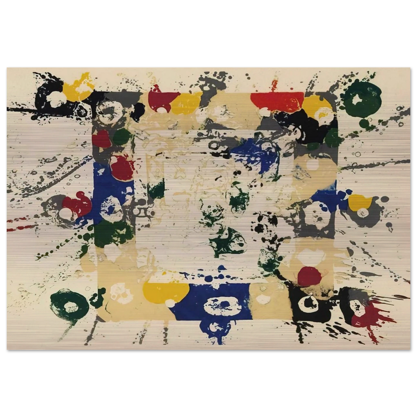 Untitled  SF143S  - Sam Francis Brushed Aluminum Print - 70x100 cm / 28x40 inches | Sam Francis Aluminum Print | Sam Francis Prints