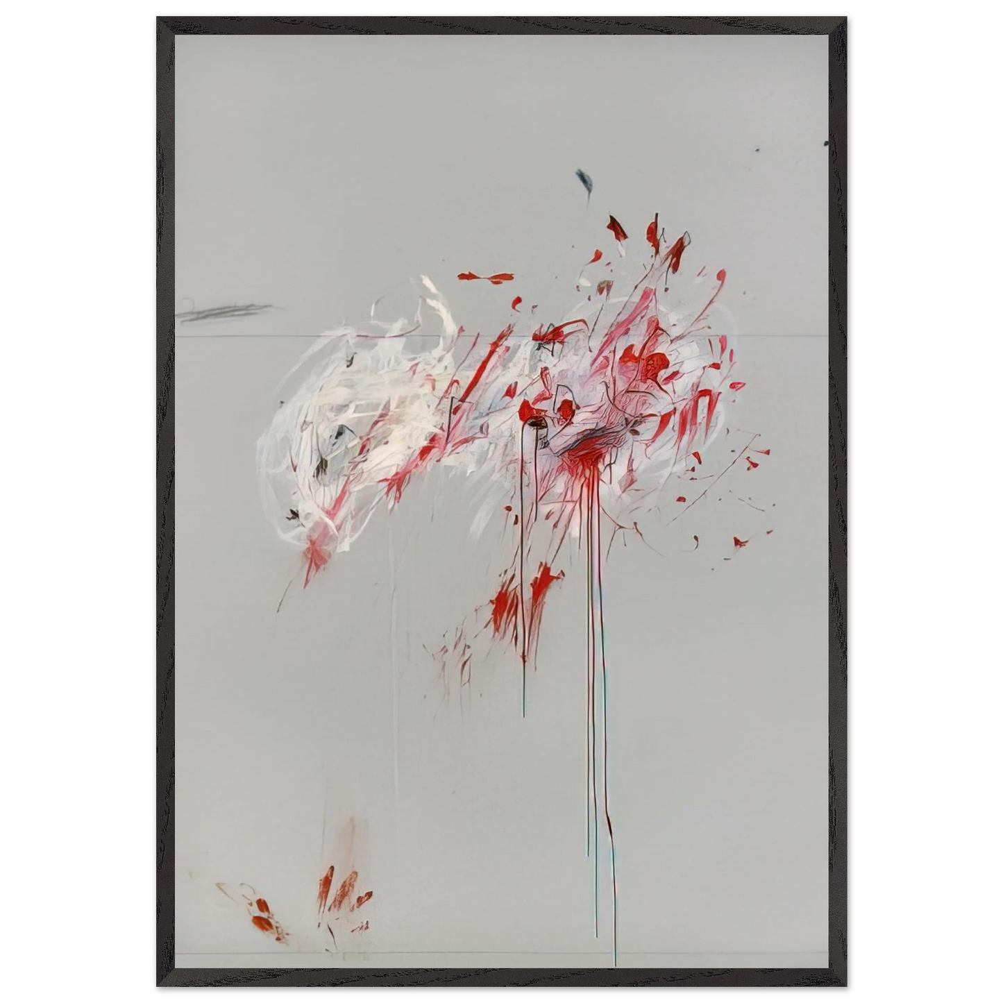 Nine Discourses on Commodus Part III - Cy Twombly 70x100 cm / 28x40 inches Framed Art Print – Black Wooden Frame