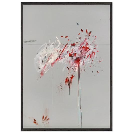 Nine Discourses on Commodus Part III - Cy Twombly 70x100 cm / 28x40 inches Framed Art Print – Black Wooden Frame
