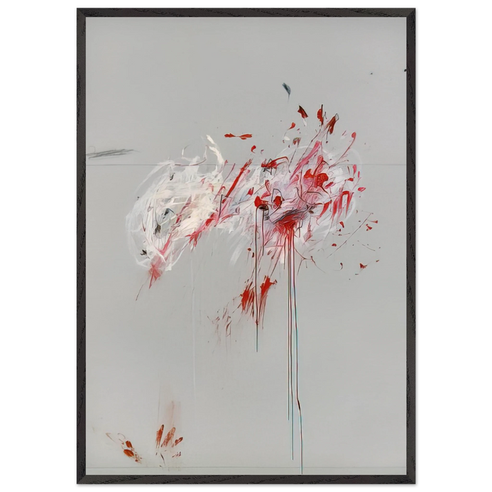 Nine Discourses on Commodus Part III - Cy Twombly 70x100 cm / 28x40 inches Framed Art Print – Black Wooden Frame