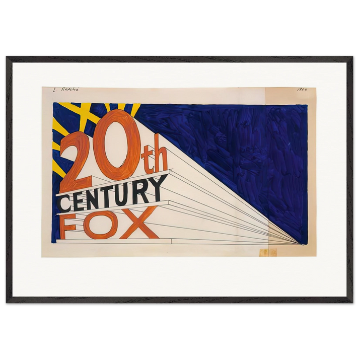 TRADEMARK 7 1962 - Edward Ruscha 70x100 cm / 28x40 inches Framed Art Print – Black Wooden Frame