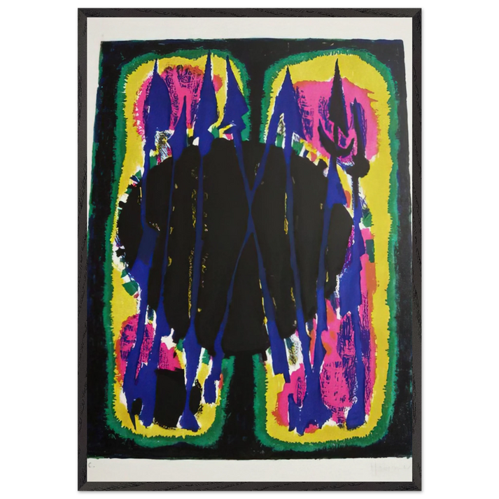 La Mise au tombeau - 1949 - Alfred Manessier 70x100 cm / 28x40 inches Framed Art Print – Black Wooden Frame
