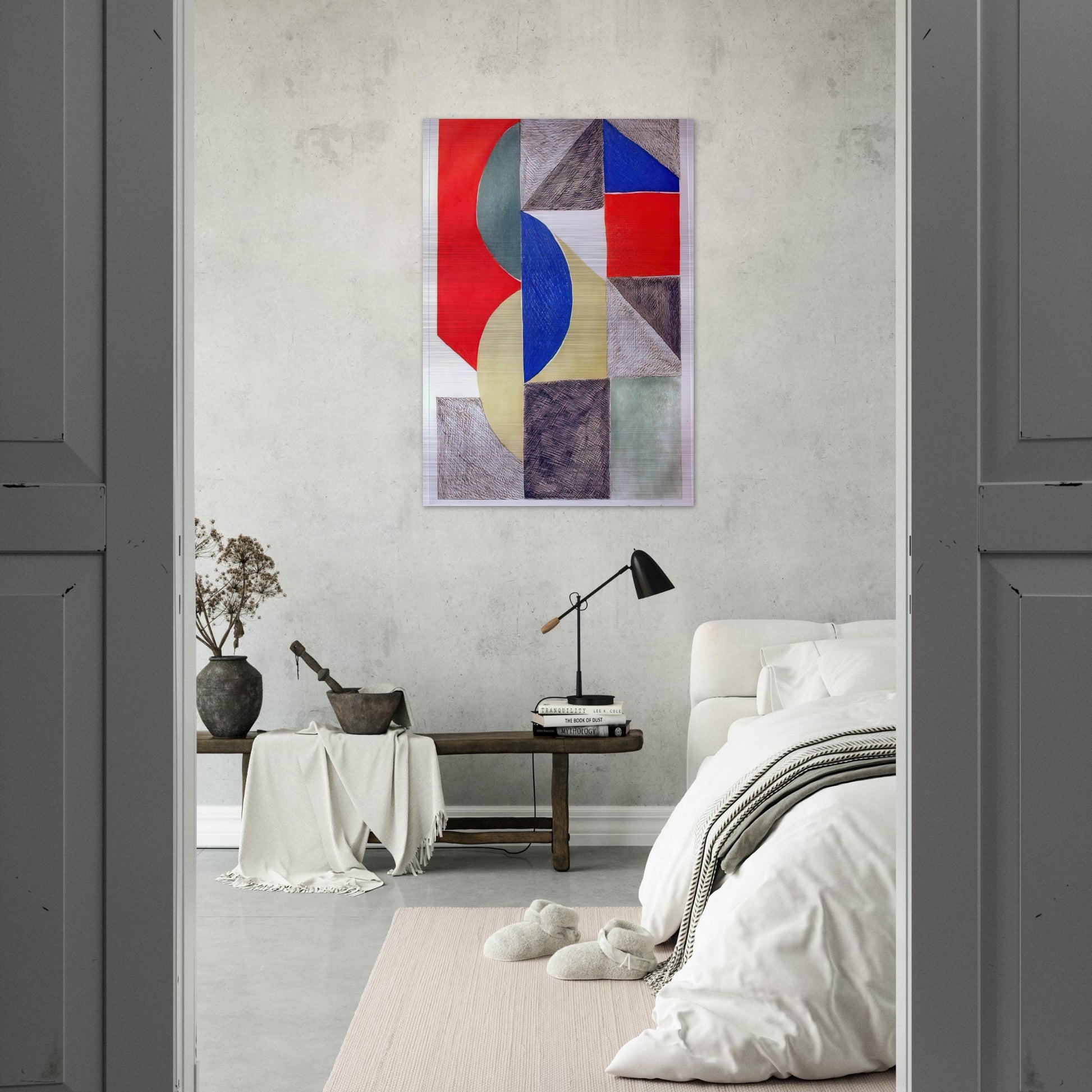 ABSTRACT COMPOSITION - Sonia Delaunay Brushed Aluminum Print - 70x100 cm / 28x40 inches | Sonia Delaunay Aluminum Print | Sonia Delaunay Prints