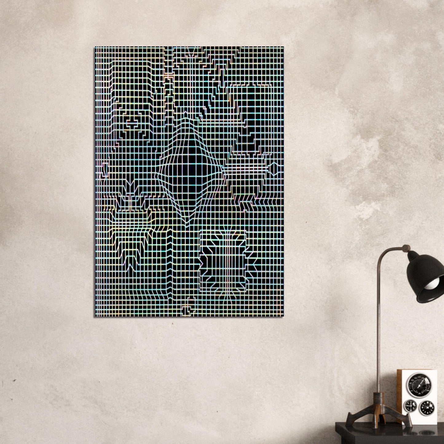 Biadan - 1959 - Victor Vasarely Brushed Aluminum Print - 70x100 cm / 28x40 inches | Victor Vasarely Aluminum Print | Victor Vasarely Prints