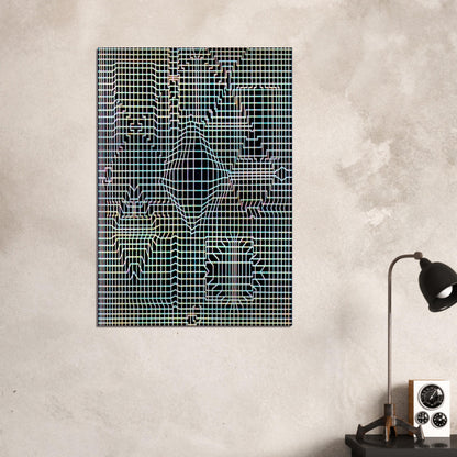 Biadan - 1959 - Victor Vasarely Brushed Aluminum Print - 70x100 cm / 28x40 inches | Victor Vasarely Aluminum Print | Victor Vasarely Prints