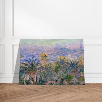 Palm Trees at Bordighera - claude monet Brushed Aluminum Print - 70x100 cm / 28x40 inches | claude monet Aluminum Print | claude monet Prints