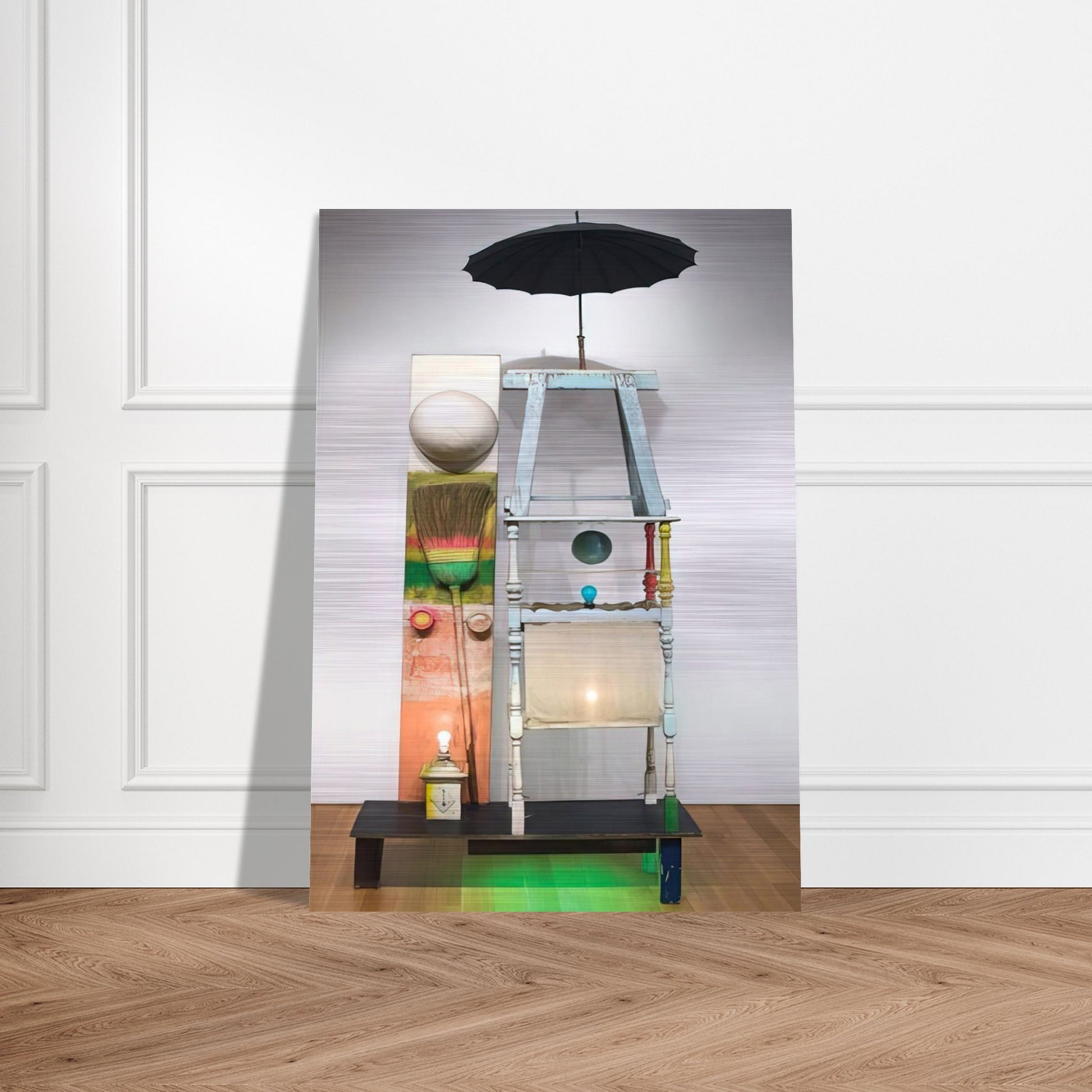 THE TOWER 1957 - Robert Rauschenberg Brushed Aluminum Print - 70x100 cm / 28x40 inches | Robert Rauschenberg Aluminum Print | Robert Rauschenberg Prints