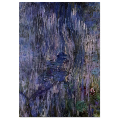 Water Lilies, Reflection of a Weeping Willows - claude monet Brushed Aluminum Print - 70x100 cm / 28x40 inches | claude monet Aluminum Print | claude monet Prints