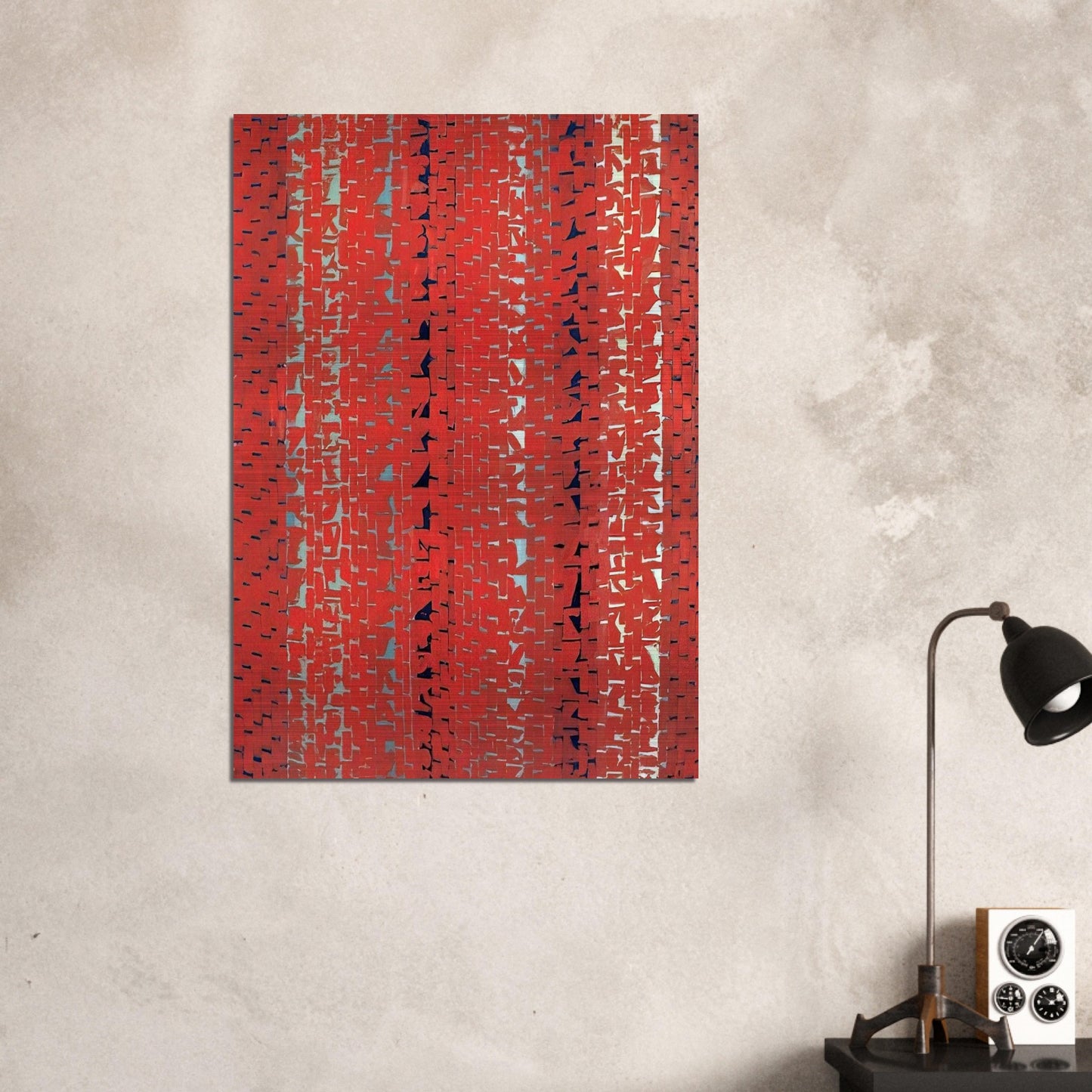 RED SUNSET OLD POND CONCERTO 1972 - Alma Woodsey Thomas Brushed Aluminum Print - 70x100 cm / 28x40 inches | Alma Woodsey Thomas Aluminum Print | Alma Woodsey Thomas Prints