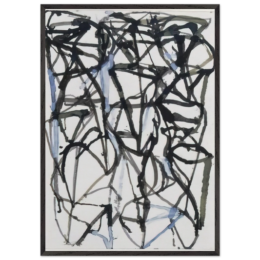 Workbook--Hydra Tampere NYC Bucks Co - 1988 - Brice Marden 70x100 cm / 28x40 inches Framed Art Print – Black Wooden Frame