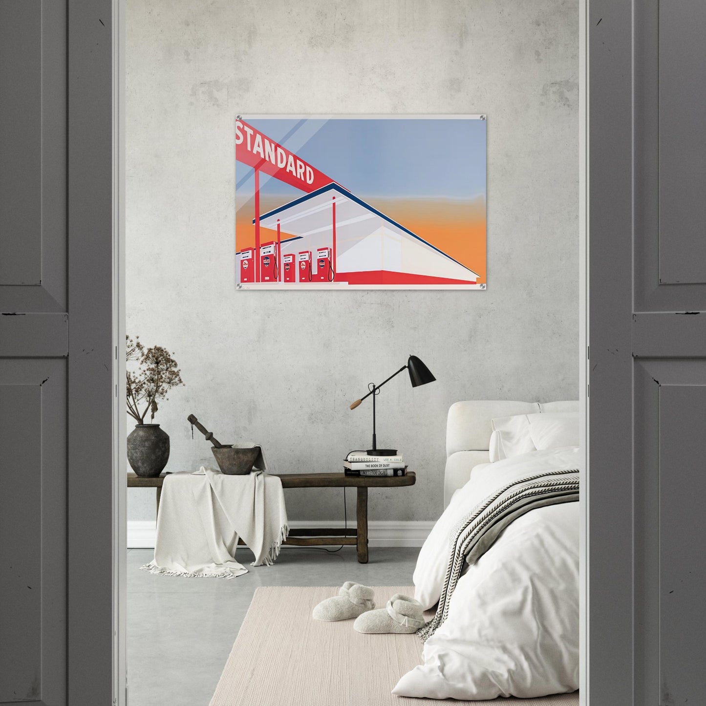 STANDARD STATION 1966 - Edward Ruscha Acrylic Print - 70x100 cm / 28x40″ inches