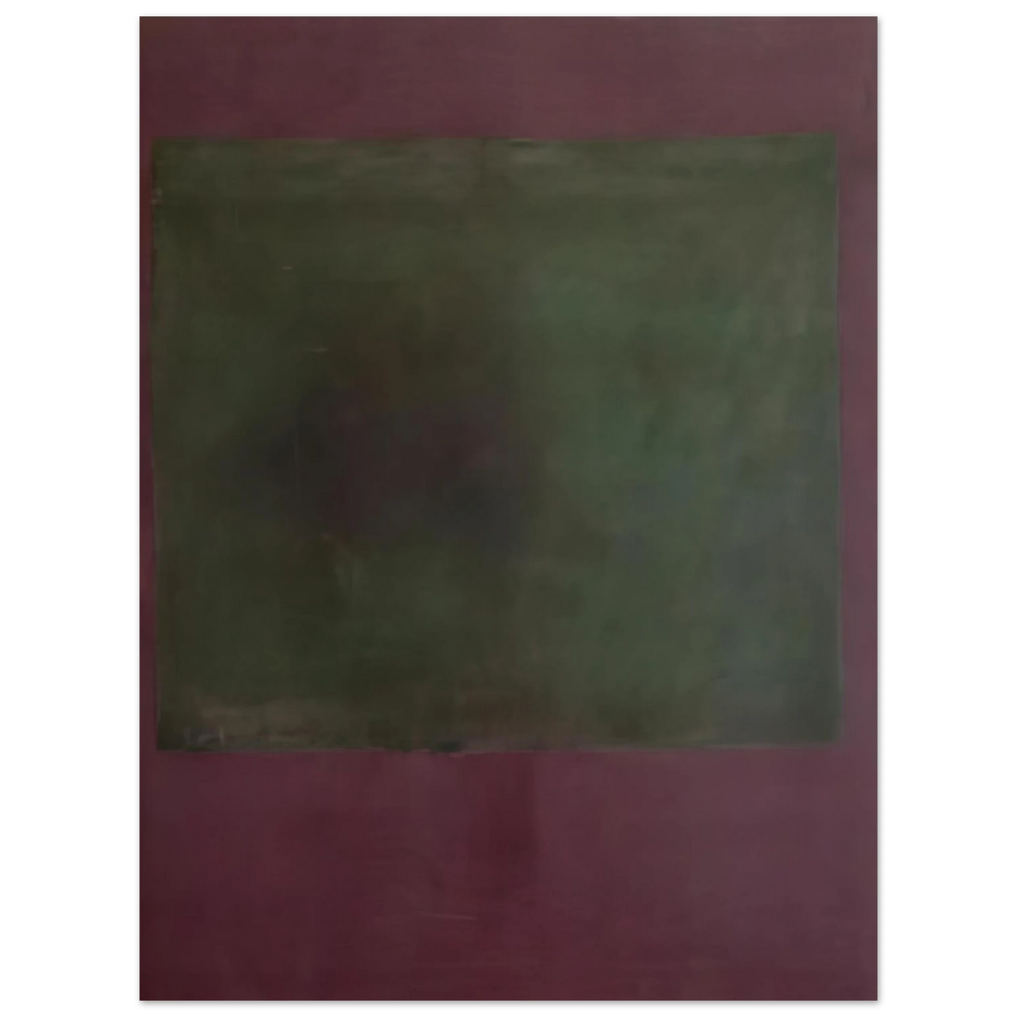 Mark Rothko - Untitled Green on Maroon - 1961 Wall Art - 21x29.7 cm / 8x12" - Premium Wooden Framed Poster With Fine Art Paper - Black frame
