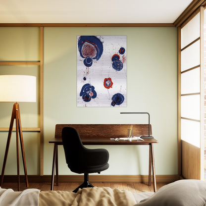 Chinese Planet - Sam Francis Brushed Aluminum Print - 70x100 cm / 28x40 inches | Sam Francis Aluminum Print | Sam Francis Prints