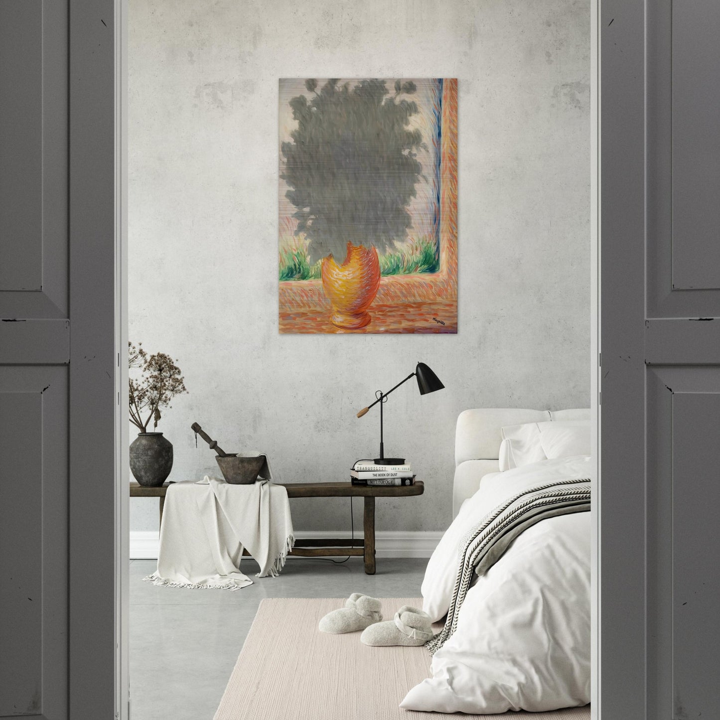 LIGHTNING 1944 - Rene Magritte Brushed Aluminum Print - 70x100 cm / 28x40 inches | Rene Magritte Aluminum Print | Rene Magritte Prints