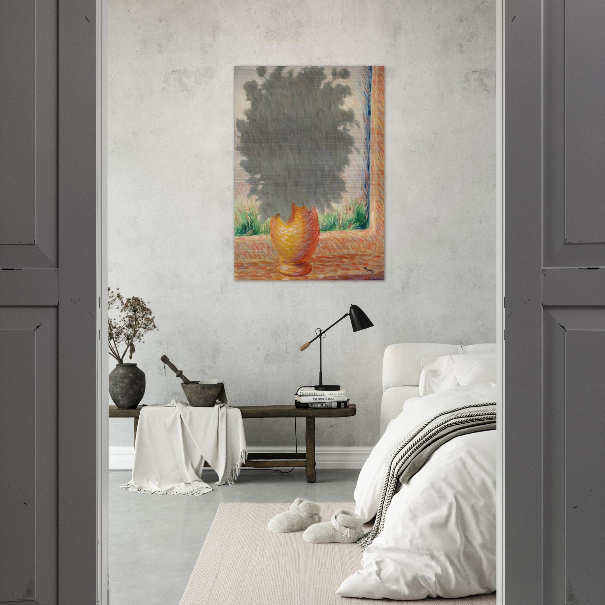 LIGHTNING 1944 - Rene Magritte Brushed Aluminum Print - 70x100 cm / 28x40 inches | Rene Magritte Aluminum Print | Rene Magritte Prints