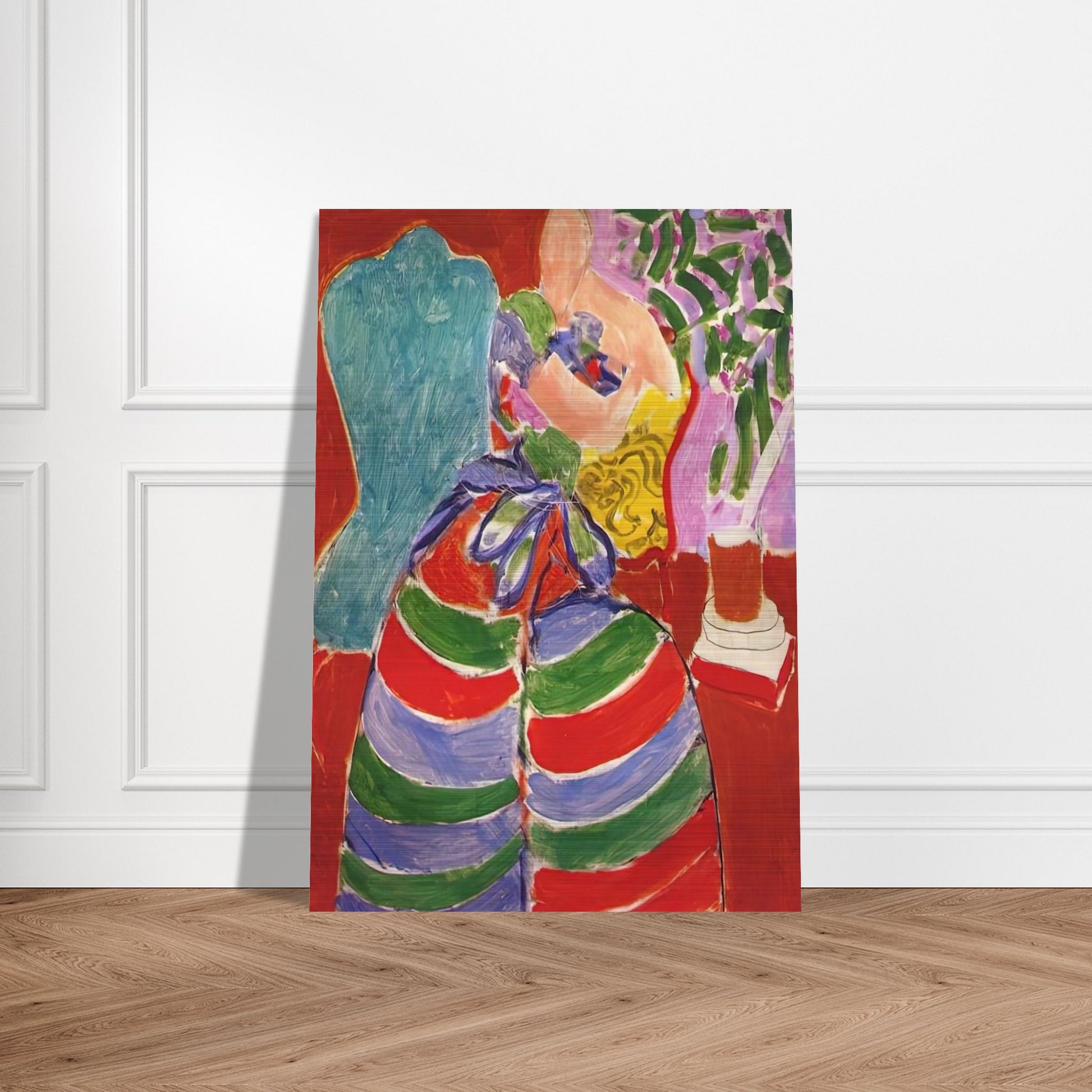 THE STRIPED DRESS 1938 - Henri Matisse Brushed Aluminum Print - 70x100 cm / 28x40 inches | Henri Matisse Aluminum Print | Henri Matisse Prints