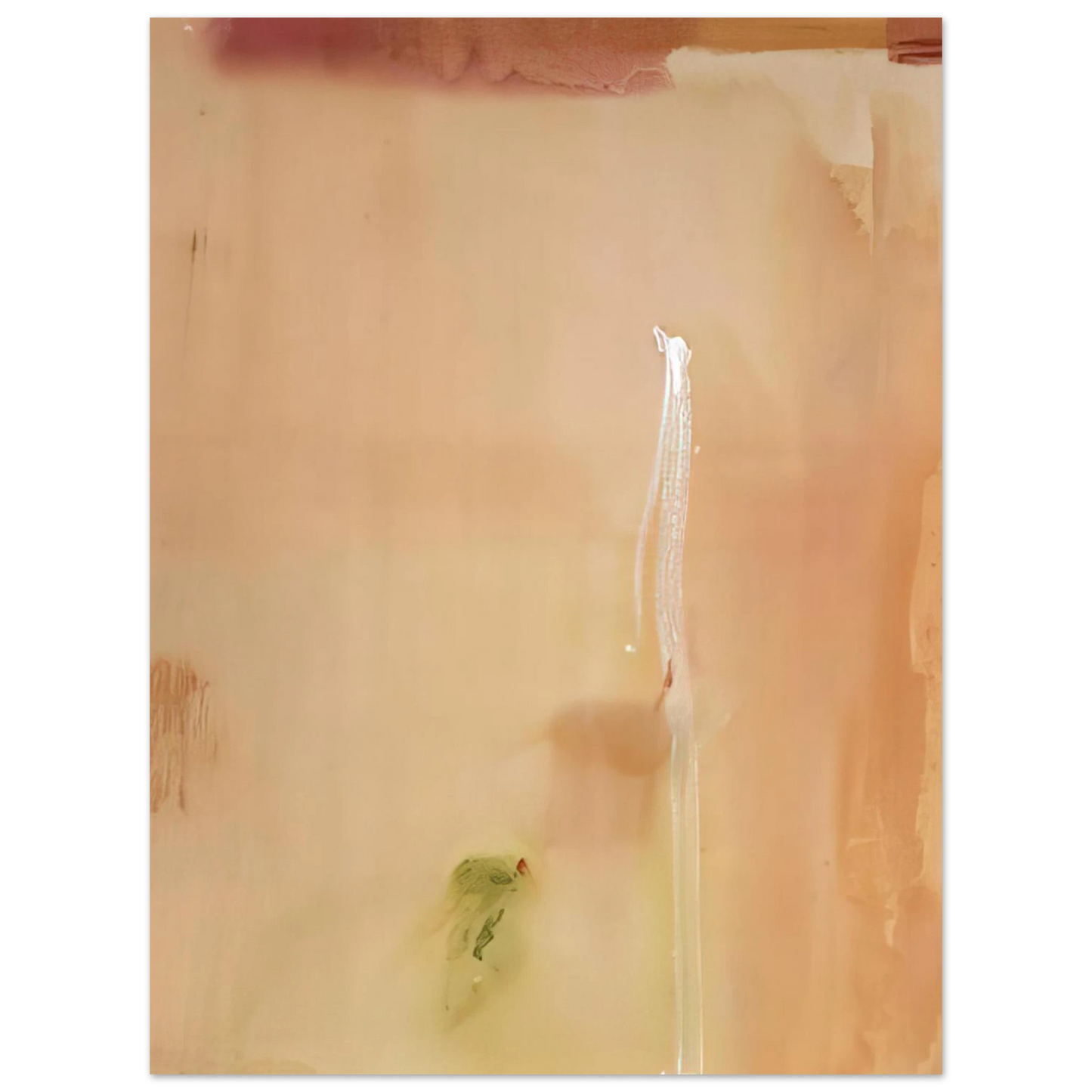 Helen Frankenthaler - Dawn Stroke - 1977 Wall art - 28x43  cm / XL (11x17 inches) - Premium Wooden Framed Poster With Fine Art Paper-canvas - White frame