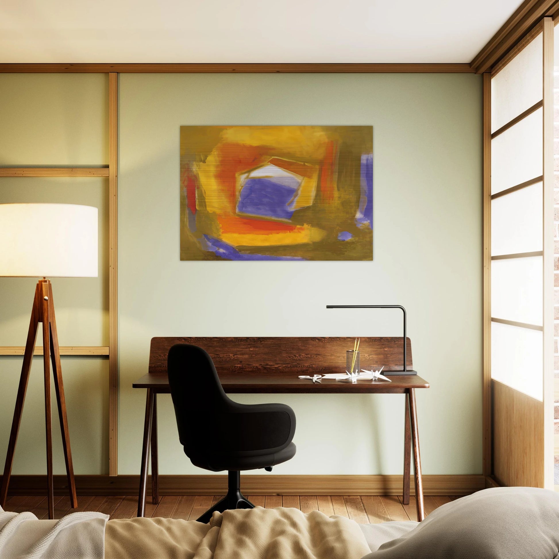 UNTITLED 1990 - Esteban Vicente Brushed Aluminum Print - 70x100 cm / 28x40 inches | Esteban Vicente Aluminum Print | Esteban Vicente Prints
