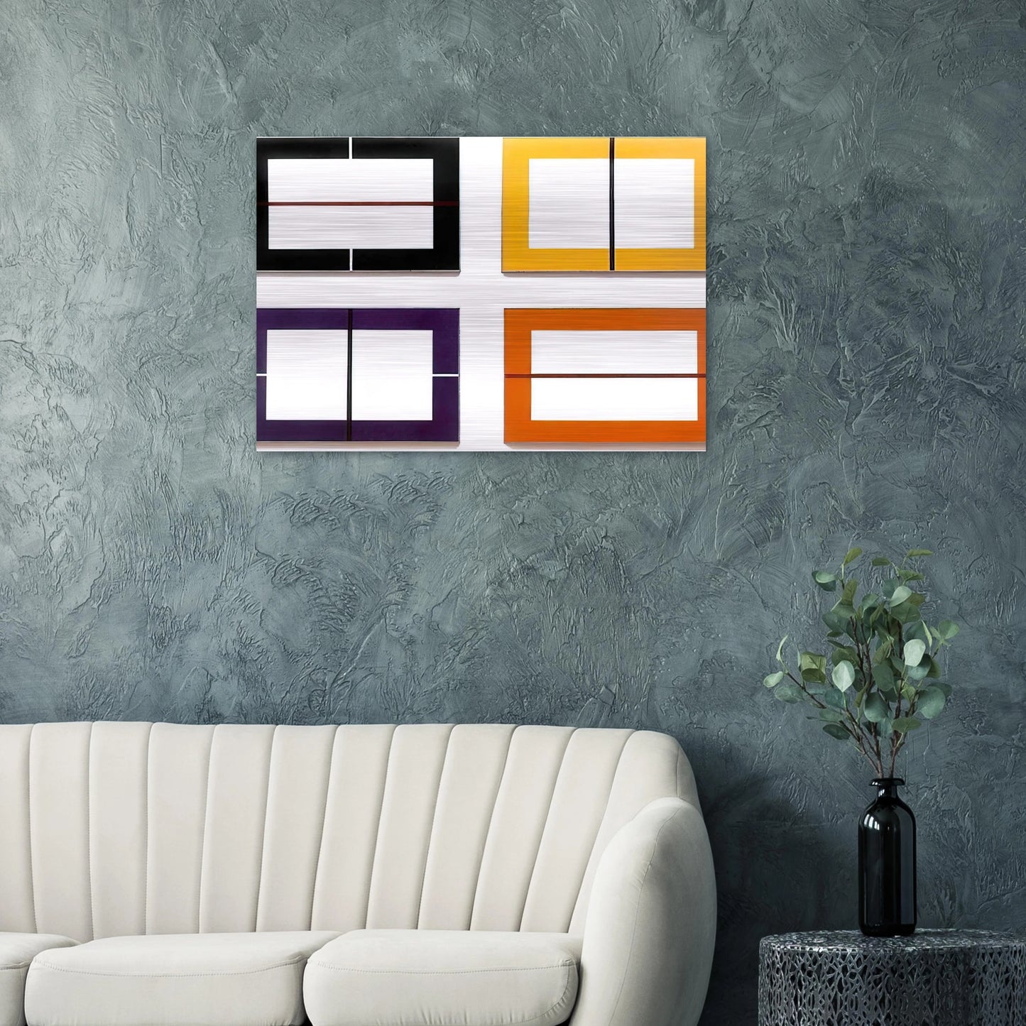 Untitled - 1993 - Donald Judd Brushed Aluminum Print - 70x100 cm / 28x40 inches | Donald Judd Aluminum Print | Donald Judd Prints