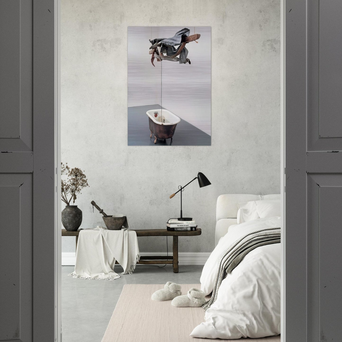 SOR AQUA VENETIAN 1973 - Robert Rauschenberg Brushed Aluminum Print - 70x100 cm / 28x40 inches | Robert Rauschenberg Aluminum Print | Robert Rauschenberg Prints