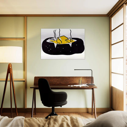 BAKED POTATO 1962 1 - Roy Lichtenstein Brushed Aluminum Print - 70x100 cm / 28x40 inches | Roy Lichtenstein Aluminum Print | Roy Lichtenstein Prints