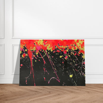 Fireworks - 1973 - Walasse Ting Brushed Aluminum Print - 70x100 cm / 28x40 inches | Walasse Ting Aluminum Print | Walasse Ting Prints