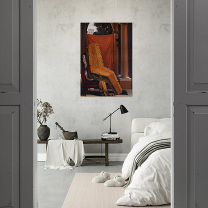 PERSPECTIVE MADAME R%C3%A9CAMIER DE DAVID 1950 - Rene Magritte Brushed Aluminum Print - 70x100 cm / 28x40 inches | Rene Magritte Aluminum Print | Rene Magritte Prints