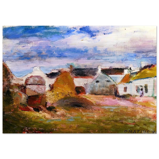FARMYARD IN BRITTANY 1897 - Henri Matisse Brushed Aluminum Print - 70x100 cm / 28x40 inches | Henri Matisse Aluminum Print | Henri Matisse Prints